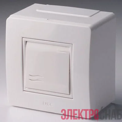 Коробка с выключателем 1-кл. 2мод. ОП Brava 16А IP20 PDD-N60 бел. DKC 10002
