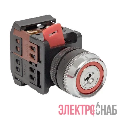 Переключатель АKS-22 черн. с замком возвратный NO+NC PROxima EKF aks-22