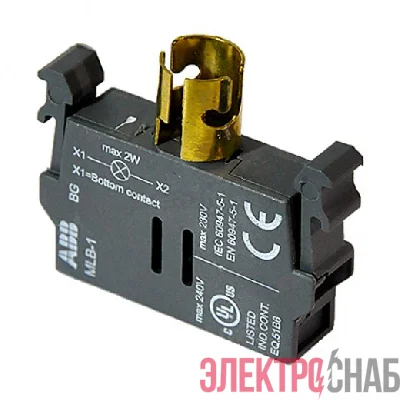 Патрон MLB-1 напряжение 230В для лампочки до 230B AC 1SFA611620R1001