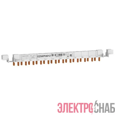 Шинка гребенчатая 1П+Н (NL1) 12мод. шаг 9мм 63А разрезаемая SchE EZ9XPH612