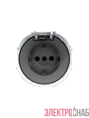 Розетка 1-м СП OSEN IP44 с заземл. с крышкой ПБТ механизм титан LEZARD 743-3788-123BIPCH