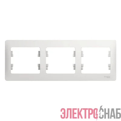 Рамка 3-м Glossa горизонт. бел. SE GSL000103