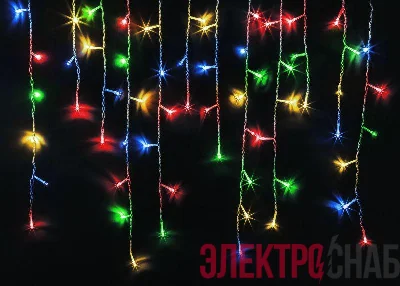 Гирлянда светодиодная "Бахрома" 93 687 NGF-D029-01 4.7х0.6м 240LED RGBY IP44 BL Navigator 93687