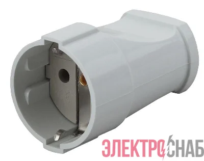 Розетка кабельная с заземл. прямая 16А бел. Rx2-W ЭРА Б0039682