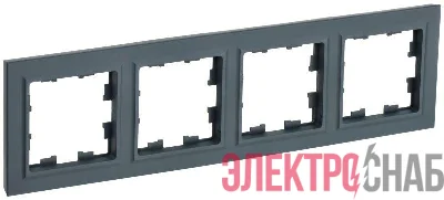 Рамка 4-м BRITE РУ-4-БрГ графит IEK BR-M42-K53