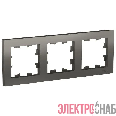 Рамка 3-м AtlasDesign универс. сталь SE ATN000903