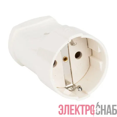 Гнездо штепсельное с заземл. бел. 16А 250В EKF ASG16-10