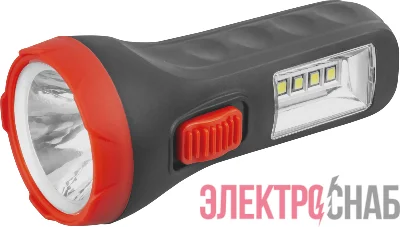 Фонарь светодиодный ручной 90 854 OPT-CP04-1AA полипроп. 1LEDх0.5Вт 4LEDх1Вт 2реж 20лм ОНЛАЙТ 90854