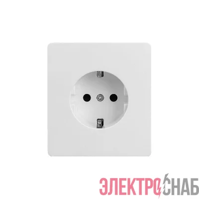 Розетка 1-м СП ROUND MIELE 16А с заземл. защ. шторки перламутр Kranz KR-78-0701-1