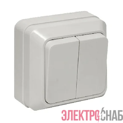 Выключатель 2-кл. ОП Рим 10А IP20 бел. EKF ENV10-023-10