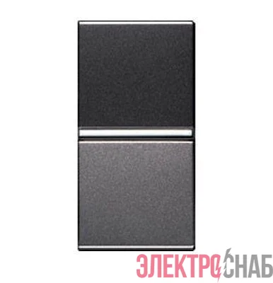 Механизм переключателя 1-кл. проходного с клавишей 1мод. Zenit антрацит ABB 2CLA211000N1801