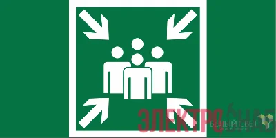 Знак безопасности BL-3015.E21 "Пункт (место) сбора" Белый свет a19433