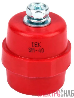 Изолятор SM40 (М8) силовой с болтом IEK YIS11-40-12-B