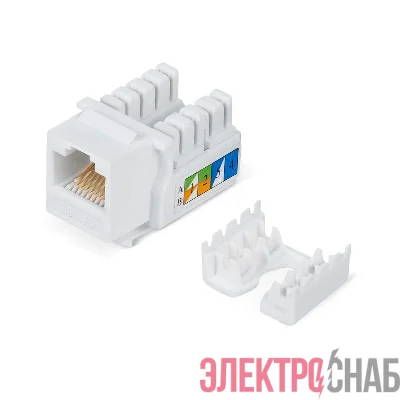 Вставка Keystone Jack RJ45 кат.5E неэкранир. WR-KJ-RJ45-C5E-90 90град. заделка тип 110 бел. WRline 505212