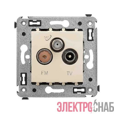 Розетка телевизионная TV/FM/SAT СП Avanti "Ванильная дымка" DKC 4405533