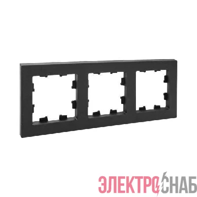 Рамка 3-м Эпика пластик черн. EKF UP1-FPB-03