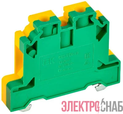 Колодка клеммная CTS-PEN ARMAFIX земля 10кв.мм жел./зел. IEK YCT11-00-K52-010