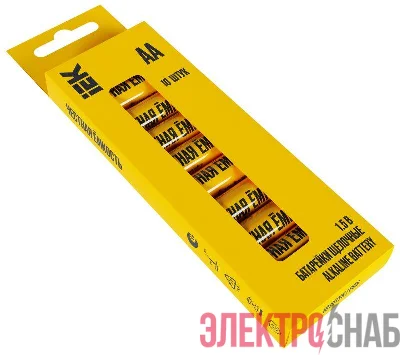 Элемент питания алкалиновый AA/LR6 Alkaline бокс (уп.10шт) IEK ABT-LR06-OP-B10
