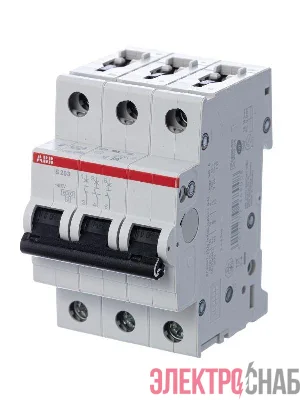 Выключатель автоматический модульный 3п D 16А 6кА S203 D16 ABB 2CDS253001R0161