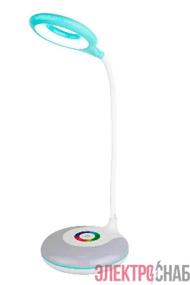 Светильник светодиодный UF-752 C13 6Вт RGB настольный 3 уровня яркости голуб. Ultraflash 14490