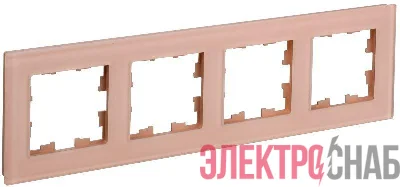 Рамка 4-м BRITE РУ-4-2-БрП стекло перс. матов. IEK BR-M42-G-31-K96