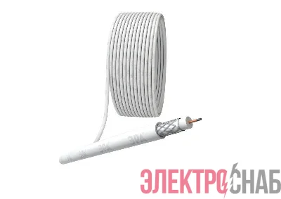 Кабель коаксиальный RG-6U CCS/оплетка Al 48проц. PVC Simple 75Ом бел. (м) Эра Б0044596