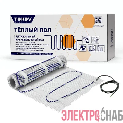Комплект &quot;Теплый пол&quot; (мат) 150Вт/кв.м 9кв.м TOKOV ELECTRIC TKE-MAT150-1350-9