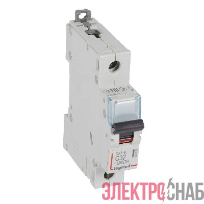 Выключатель автоматический модульный 1п C 32А 6кА DX3-E 6000 1мод. 230/400В Leg 407266