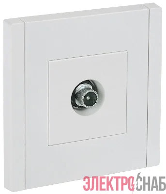 Розетка TV проходная FORTE&PIANO FP229 бел. IEK FP-A10-P-K01