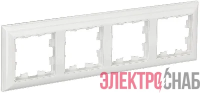 Рамка 4-м BRITE РУ-4-Бр бел./бел. IEK BR-M42-12-K01