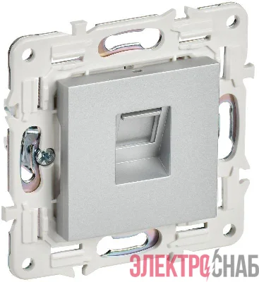 Розетка компьютерная RJ45 кат.6 SKANDY SK-K02S серебр. IEK SK-K10-2-K23