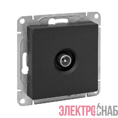 Розетка телевизионная оконечная TV СП Эпика механизм черн. EKF UP1-SOB-TV-3