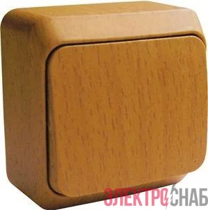 Выключатель 1-кл. ОП Этюд Дача 10А IP20 бук SE BA10-001T