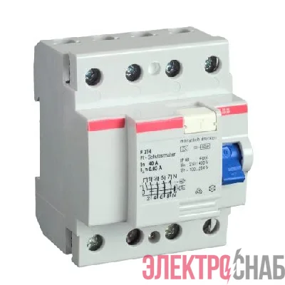 Блок утечки тока 4-модульн. F344 40A 30mA F 344 40A 30MA