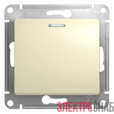 Механизм переключателя 1-кл. СП Glossa сх. 6а 10AX с подсветкой беж. SchE GSL000263