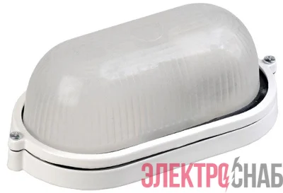 Светильник НПП 1401 60Вт E27 IP54 бел. овал IEK LNPP0-1401-1-060-K01