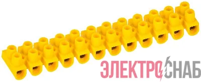 Колодка клеммная полистирол ЗВИ-3 н/г 1.0-2.5 кв.мм желт. (блист.2шт) IEK UZV7-003-04-2