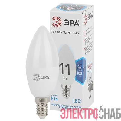 Лампа светодиодная B35-11w-840-E14 свеча 880лм Эра Б0032982