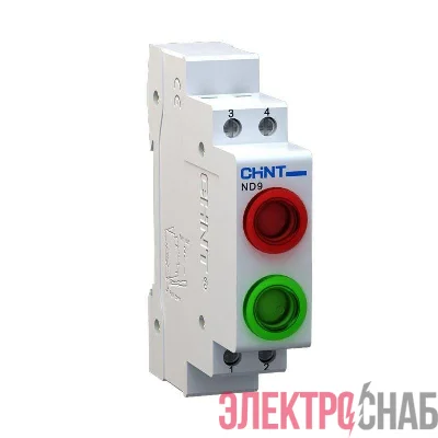 Индикатор ND9-2/gr AC/DC 230В (LED) (R) красн./зел. CHINT 594138