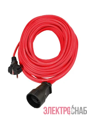 Удлинитель-шнур 1х20м 10A 220В 2200Вт ПВС 2х0.75 УХ10 Россия УХ10 КОСМОС YSHKsm20m-1g(10A)S