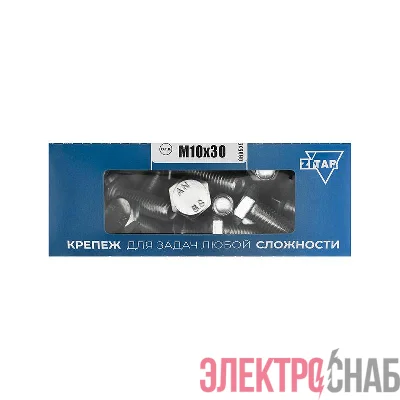 Болт с шестигранной головкой М10х30 DIN 933 оцинк. (уп.20шт) Tech-Krep/Zitar 105215