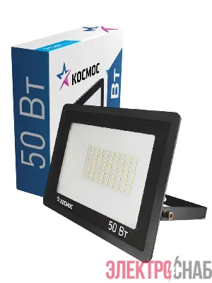 Прожектор светодиодный 50Вт 6500К IP65 4000лм КОСМОС K_PR5_LED_50