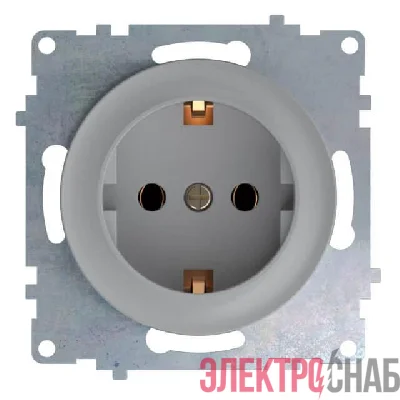 Розетка 1-м СП Florence 16А IP20 с заземл. винт. клеммы механизм сер. 1E10201302 OneKeyElectro 2172834