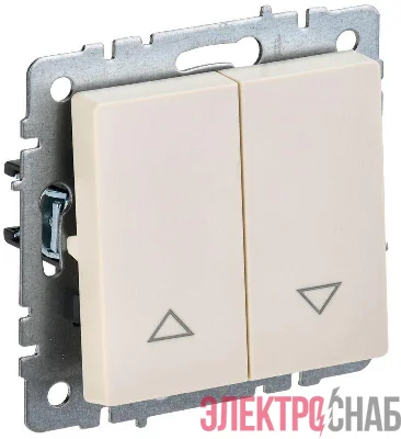 Выключатель жалюзи СП BRITE ВС10-1-5-БрКр 10А механизм беж. IEK BR-V15-0-10-K10
