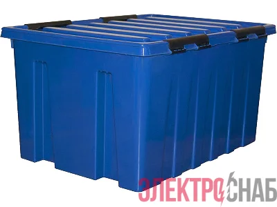 Ящик 740х565х400 мм с крышкой и клипсами, на роликах, синий Rox Box 120 Rox Box 120