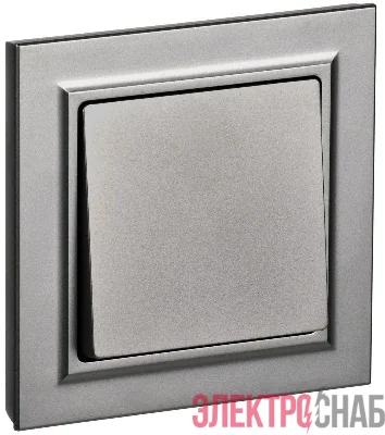 Выключатель 1-кл. СП BRITE ВСР10-1-0-БрС 10А в сборе сталь IEK BR-V10-0-10-K46-F