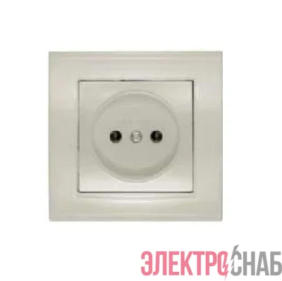 Розетка 1-м СП Бриллиант 16А IP20 без заземл. сл. кость UNIVersal 7948806
