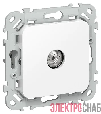 Розетка телевизионная проходная СП FLITE РТВм-1-1-2-ФлБ тип M экранир. механизм бел. IEK FI-A13-P-K01