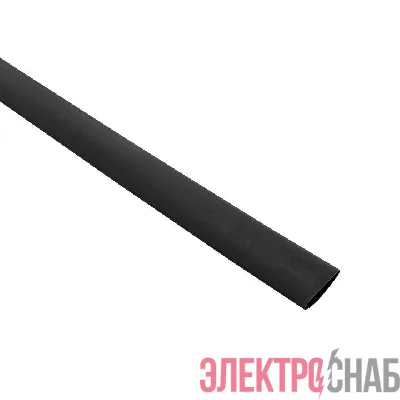 Трубка термоусадочная ТУТк с клеевым слоем нг 18/6 черн. 1м (уп.10м) PROxima EKF tut-k18-b