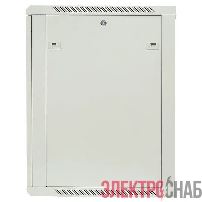 Шкаф настенный 19дюйм TERACOM PRO 15U 600600мм дверь стеклянная с замком-ручкой сер. EKF TRP-WLL-1566-40G